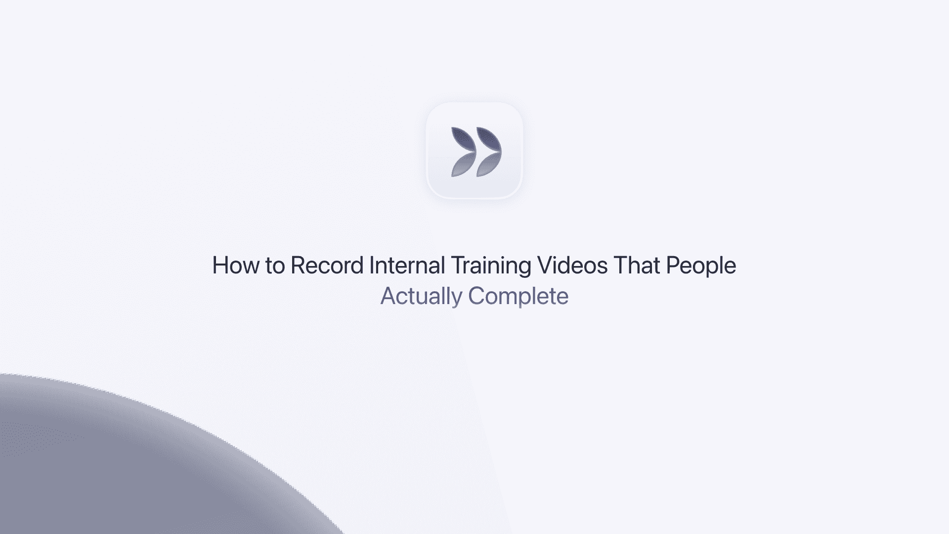 A team lead recording a clean, focused internal training video